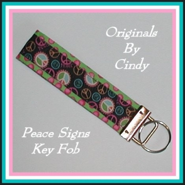 Peace Sign Key Chain, Peace Signs Key Ring, Peace Sign Key Fob, Peace Signs Ring