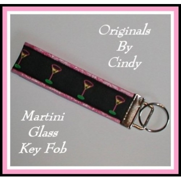 Martini Glass Key Ring, Martini Glasses Key Chain, Martini Glasses Key Fob