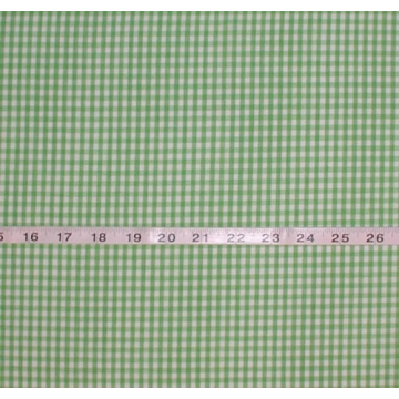 Green Gingham Fabric Lime Apple Small Checks White Checkered Quilting Cotton