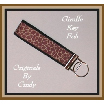 Giraffe Key Ring, Giraffe Key Fob, Brown Giraffe Key Ring, Giraffe Wristlet