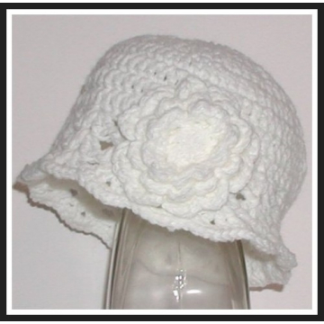 Solid White Hat For Girls, Solid White Baby Girl Hat, White Infant Baby Hat