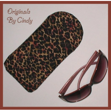 Leopard Sunglasses Case Big Thick Padded Slip In Sleeve Heavy Padding