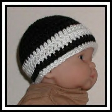Black And White Baby Boys Beanie Newborn Boy Hat Infant Babies Boutique 0-6