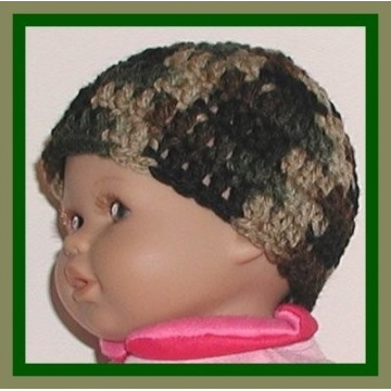 Camo Beanie For Preemies, Camouflage Preemie Boy Hat