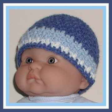 Denim Blue Baby Hat Boy Beanie Newborns