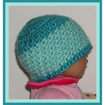 Preemie Boys Hat Robin's Egg Blue And Turquoise Extra Small Baby Boy Beanie