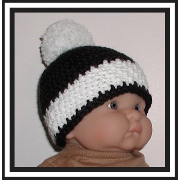 Black And White Baby Beanie Boys Hat Newborn 0-6 Months Boy Snowball Top