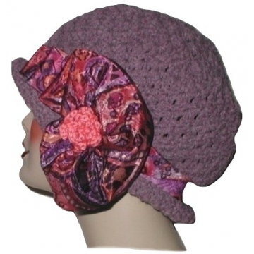 Lavender Flapper Hat, Lavender Hat With Silk Hatband, Silk Hatband Women's Hat
