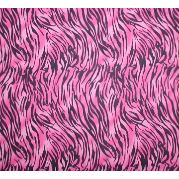 Pink Zebra Cotton Fabric, Pink And Black Stripes Cotton Fabric, Pink Zebra Fabric